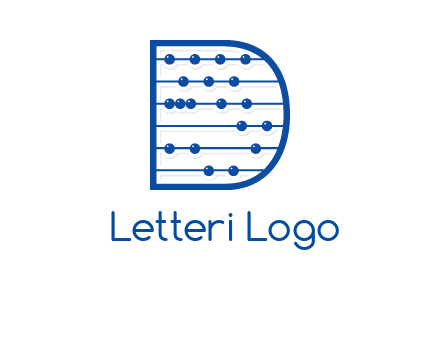 abacus inside letter d logo
