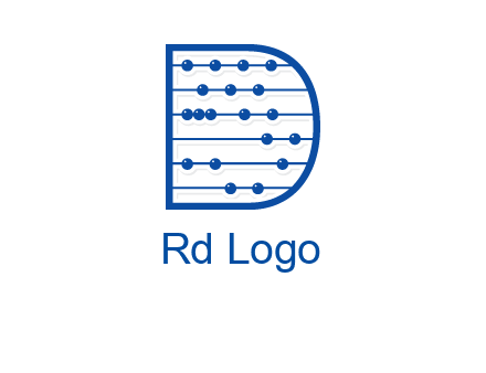 abacus inside letter d logo