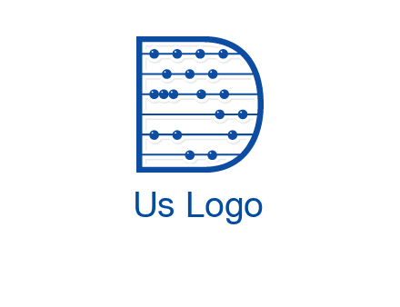 abacus inside letter d logo