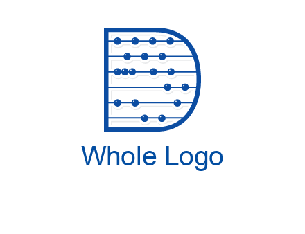 abacus inside letter d logo