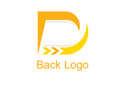 forward arrows with swooshes are forming letter d Shape logo