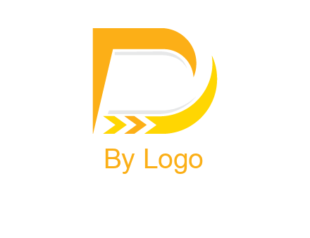 forward arrows with swooshes are forming letter d Shape logo