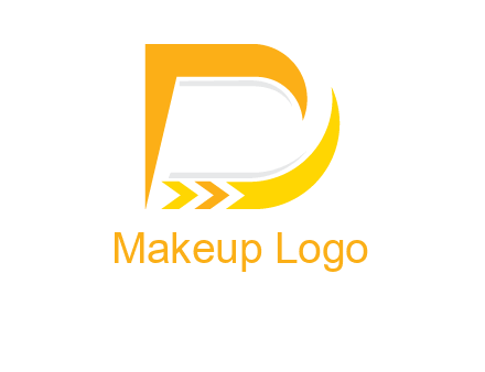 forward arrows with swooshes are forming letter d Shape logo