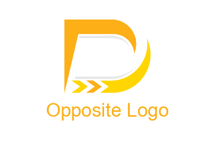 forward arrows with swooshes are forming letter d Shape logo
