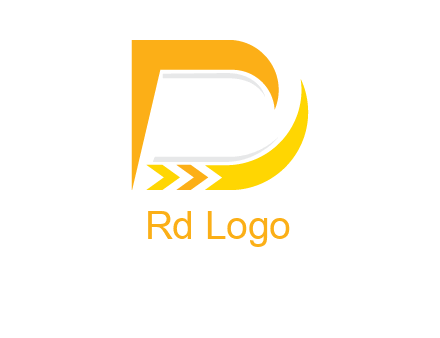 forward arrows with swooshes are forming letter d Shape logo