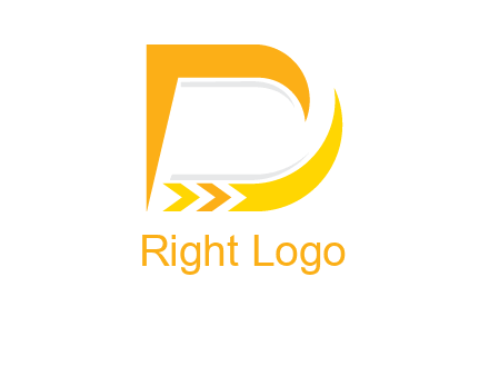 forward arrows with swooshes are forming letter d Shape logo