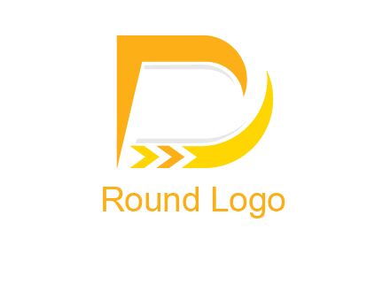 forward arrows with swooshes are forming letter d Shape logo