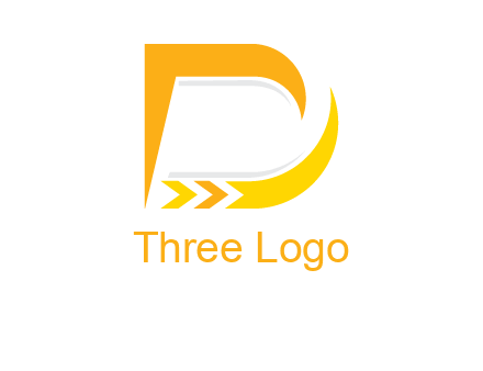 forward arrows with swooshes are forming letter d Shape logo