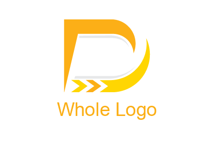 forward arrows with swooshes are forming letter d Shape logo