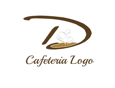 coffee inside the letter d logo