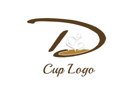 coffee inside the letter d logo