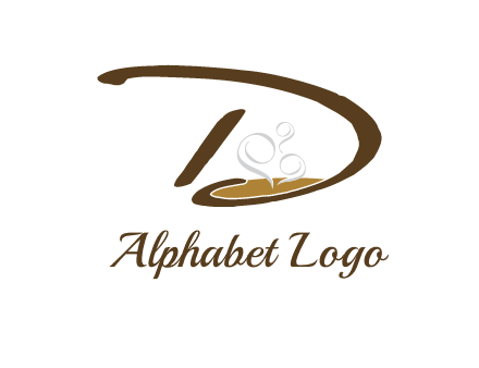 coffee inside the letter d logo
