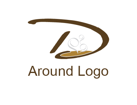 coffee inside the letter d logo