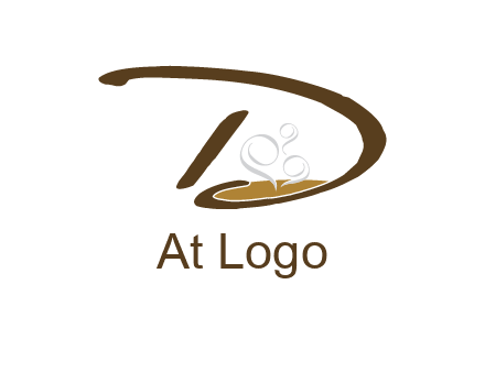 coffee inside the letter d logo