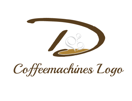 coffee inside the letter d logo
