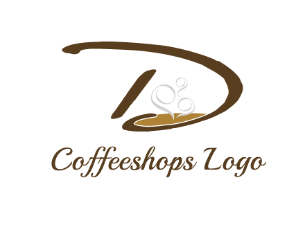 coffee inside the letter d logo