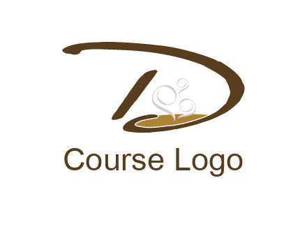 coffee inside the letter d logo