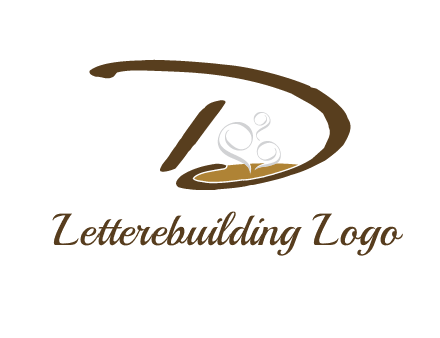coffee inside the letter d logo