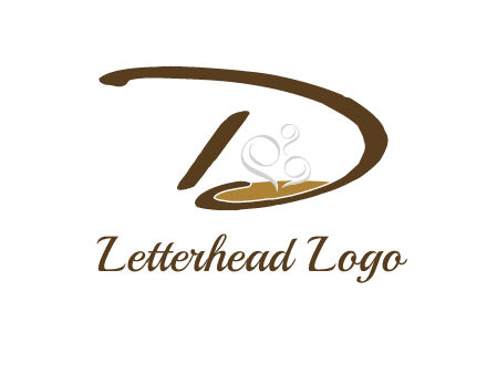 coffee inside the letter d logo