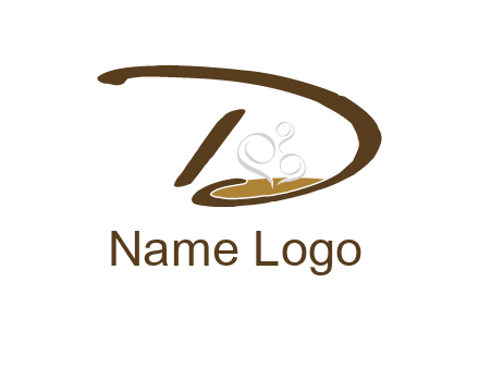 coffee inside the letter d logo