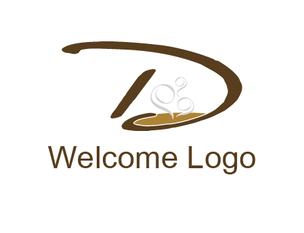 coffee inside the letter d logo