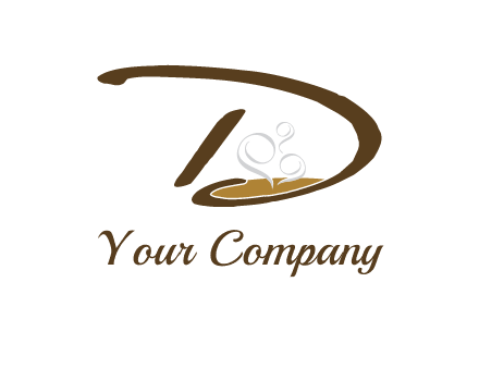 coffee inside the letter d logo