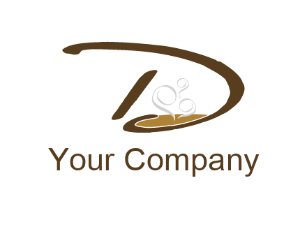 coffee inside the letter d logo