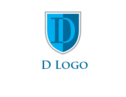 letter d inside the shield logo