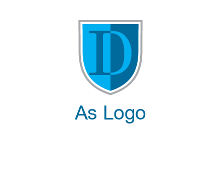letter d inside the shield logo