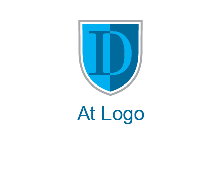 letter d inside the shield logo