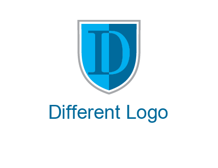 letter d inside the shield logo