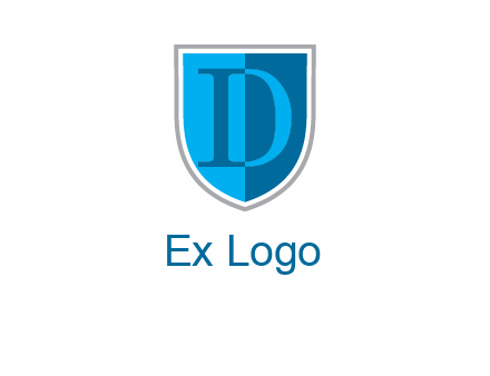 letter d inside the shield logo