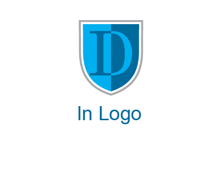 letter d inside the shield logo
