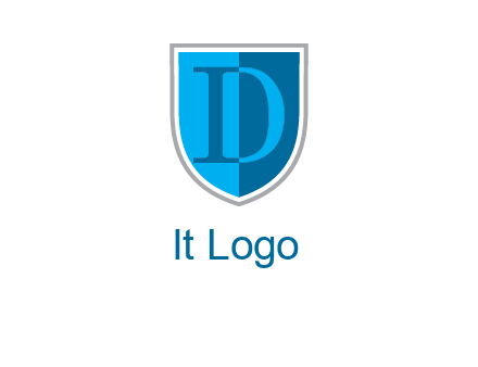 letter d inside the shield logo