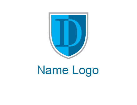 letter d inside the shield logo