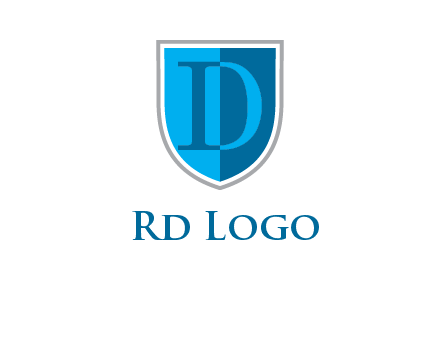 letter d inside the shield logo