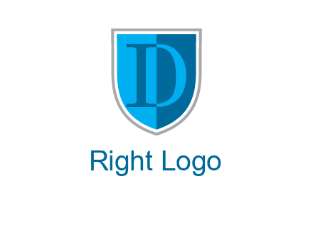 letter d inside the shield logo