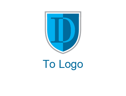 letter d inside the shield logo