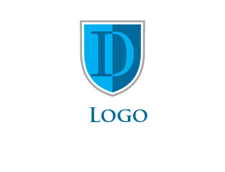 letter d inside the shield logo