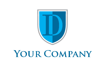 letter d inside the shield logo