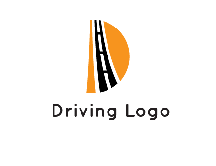 road inside the letter d logo