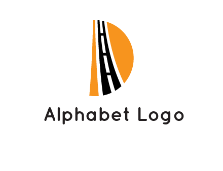 road inside the letter d logo