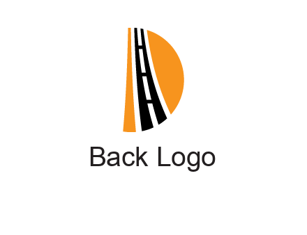road inside the letter d logo