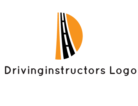 road inside the letter d logo