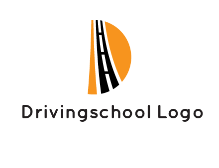 road inside the letter d logo