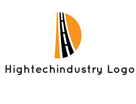 road inside the letter d logo