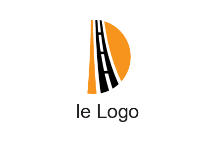 road inside the letter d logo