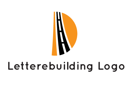 road inside the letter d logo