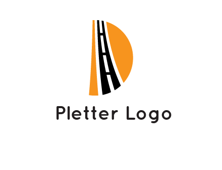 road inside the letter d logo