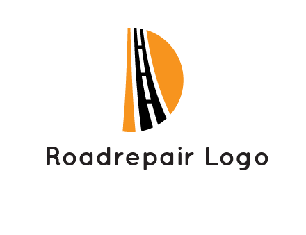 road inside the letter d logo